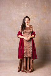 Tissue Dress, Organza Dupatta