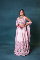 Baby Pink Silk Lehenga Set