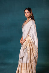 Silver Golden Tissue Saree