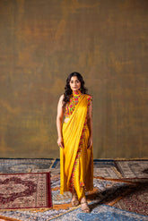 Mustard Silk Saree