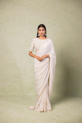 Pristine white saree