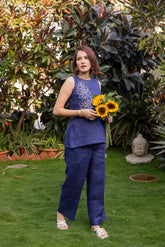 Blue breeze linen co-ord set