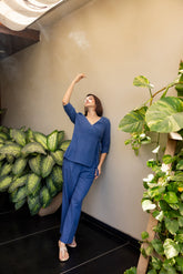 Indigo charm co-ord set