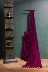 Deep Magenta Cotton Saree