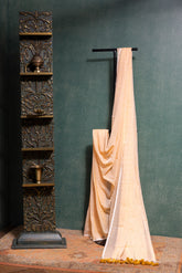 Pale Yellow Cotton Saree