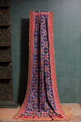 Blue-red Patola Dupatta