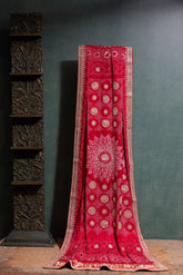 Red Gaji Bandhej Dupatta