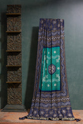 Rama Blue Gaji Bandhej Dupatta