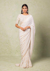Pristine white saree