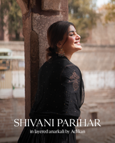 Black Layered Anarkali Set