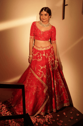 Red bridal lehenga set