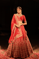 Red bridal lehenga set
