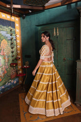 Yellow Mustard Lehenga Achkan