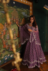 Lavender Lehenga Set Achkan