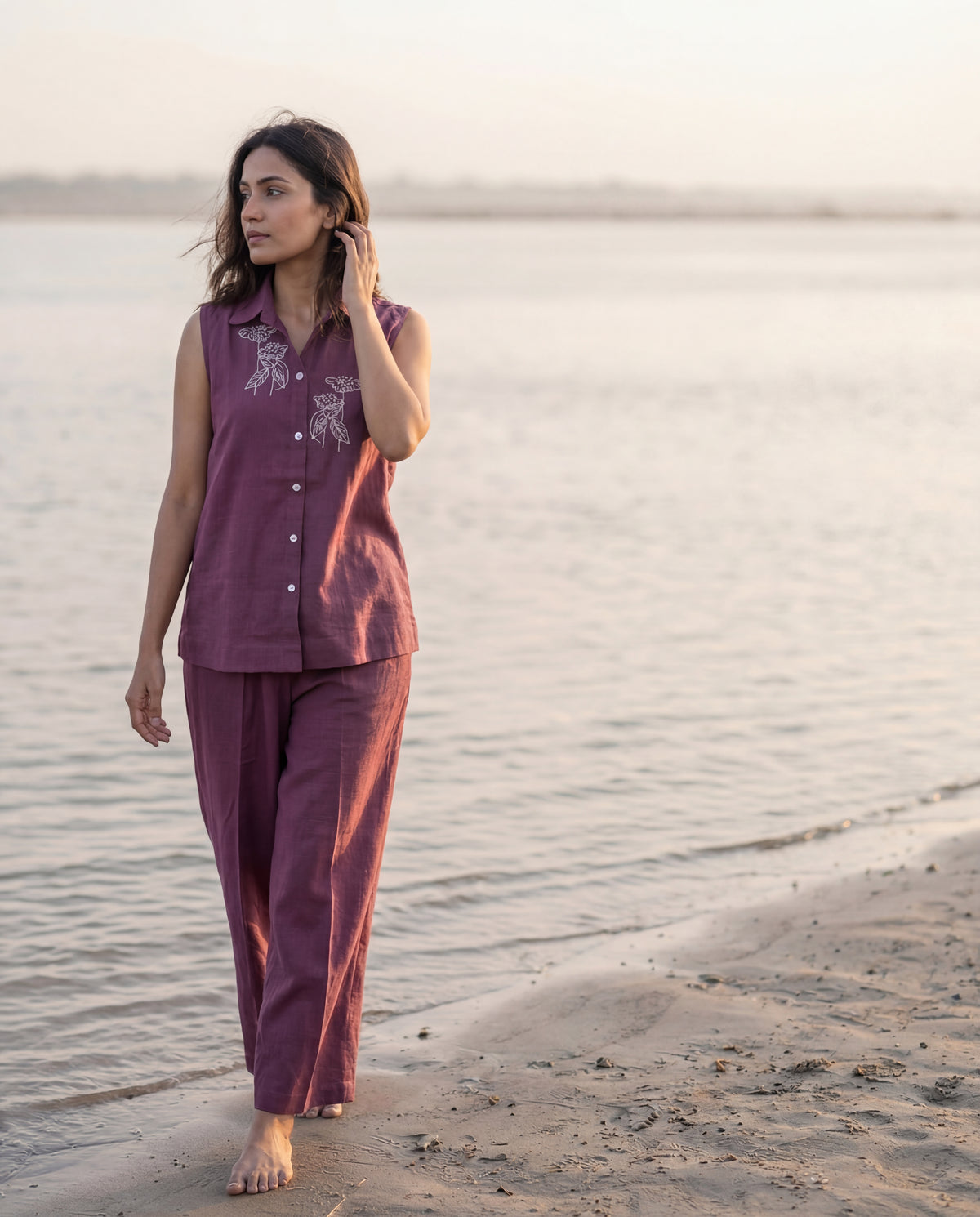 Plum Shirt & Pant Set