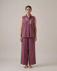 Plum Shirt & Pant Set