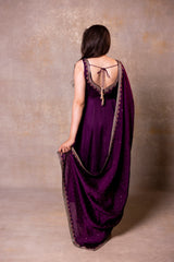 Deep Wine Anarkali Set
