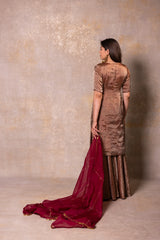 Tissue Dress, Organza Dupatta