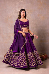 Deep Purple Lehenga Set