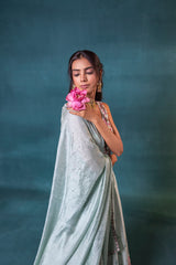 Sea Green Silk Lehenga Set