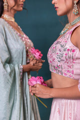 Baby Pink Silk Lehenga Set