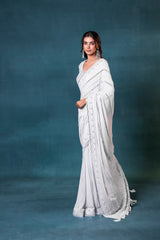 Powder Blue Georgette Saree