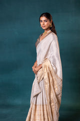 Silver Golden Tissue Saree