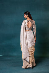 Silver Golden Tissue Saree