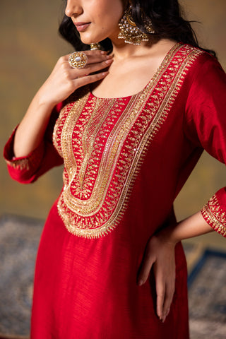 Deep Red Suit Set
