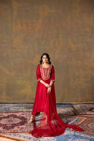 Deep Red Suit Set