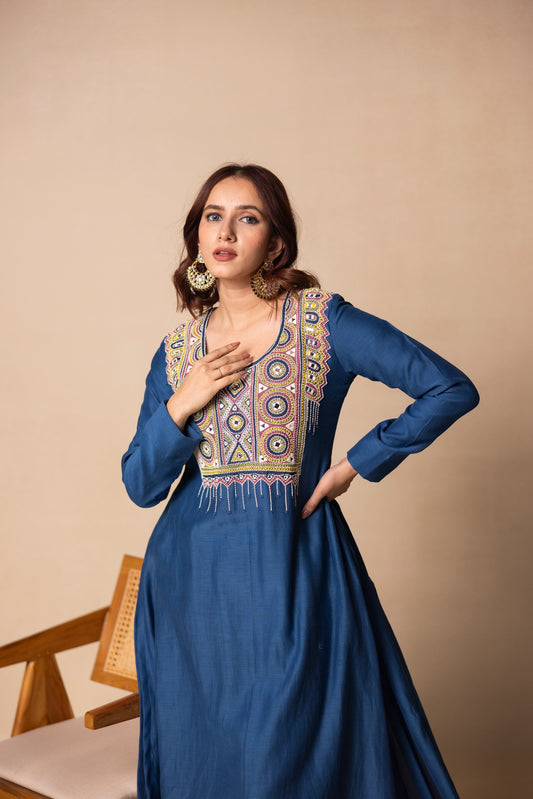 Midnight blue  kurta set