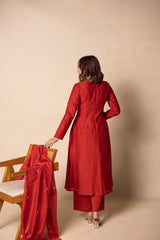 Rust-orange  kurta set