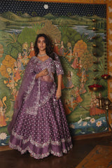 Lavender Lehenga Set Achkan