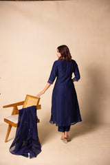 Deep blue  kurta set