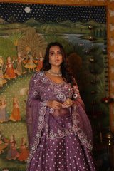 Lavender Lehenga Set Achkan