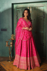 Hot Pink Lehenga Set Achkan