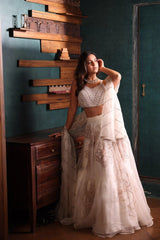 White Lehenga Set Achkan