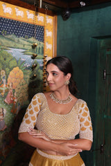 Yellow Mustard Lehenga Achkan