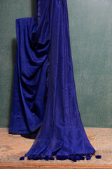 Royal Blue Cotton Saree