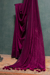 Deep Magenta Cotton Saree