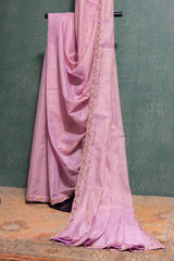 Blush Pink Tissue Saree