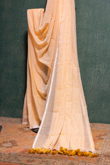 Pale Yellow Cotton Saree