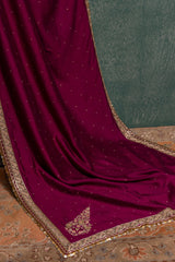 Plum Pink Silk Dupatta