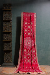 Red Gaji Bandhej Dupatta