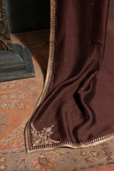 Coffee Brown Silk Dupatta