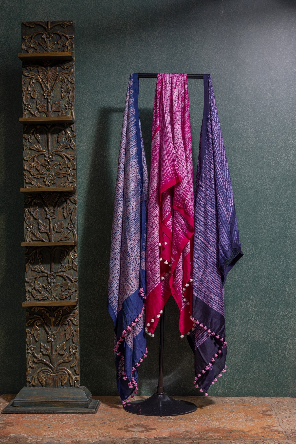 Rani Pink Shibori Dupatta