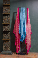 Sky Blue Shibori Dupatta