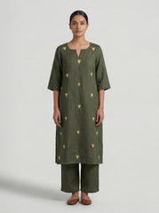 Olive Kurta Set