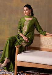 Mehendi Green Short Kurta & Palazzo Set