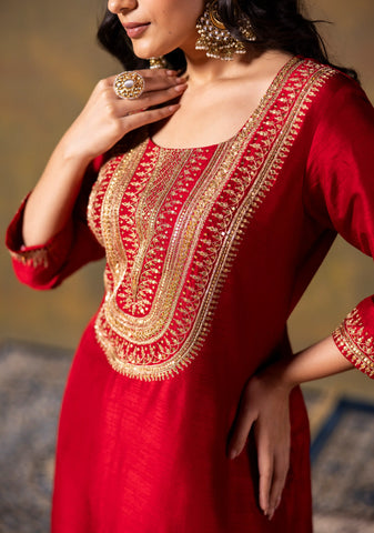 Deep Red Suit Set
